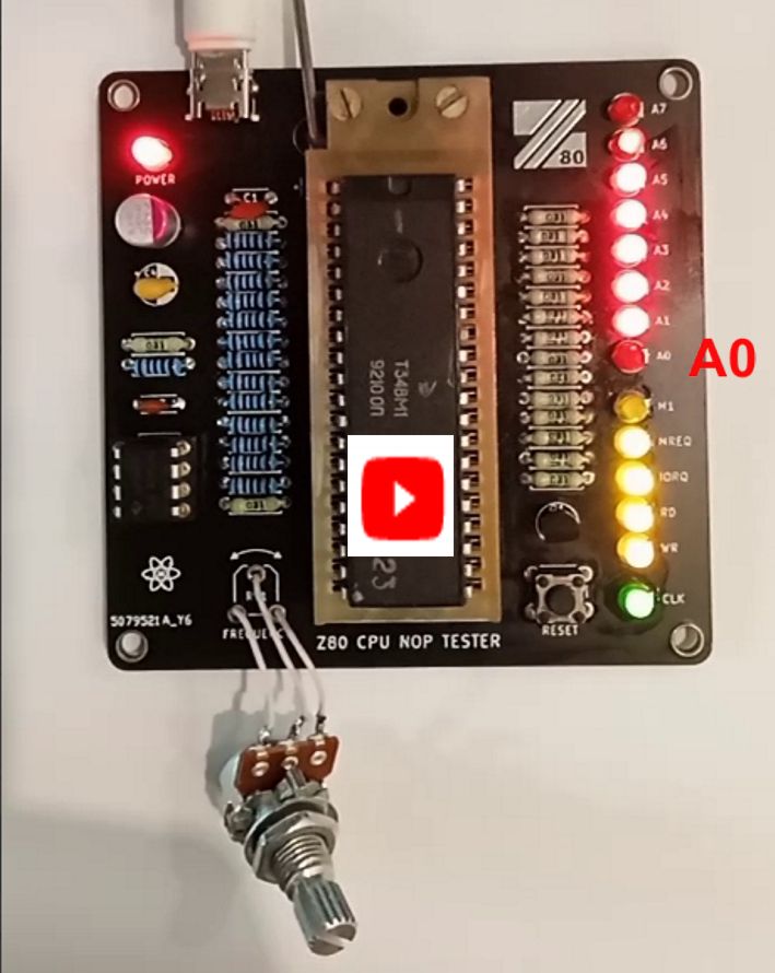 Проверка z80 тестером процессоров